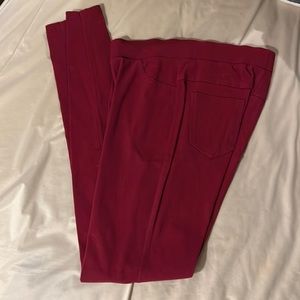 Red hot pants, super stretchy! No flaws.